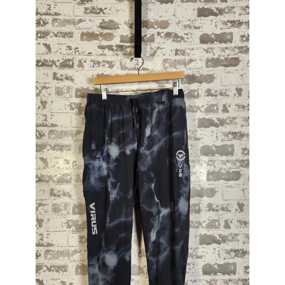 Virus Jogger Pants‎ Size Medium Blue Black Marbled Activewear Athleisure